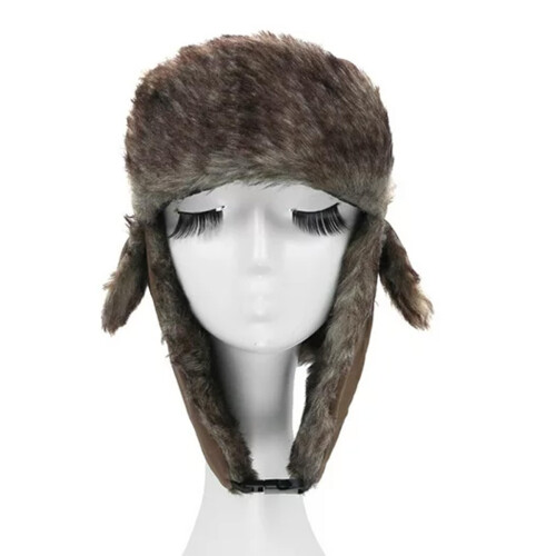 Ρωσικό καπέλο Ushanka για κρύα κλίματα, χειμερινό καπέλο παγιδευτή με αυτιά για κρύο 2