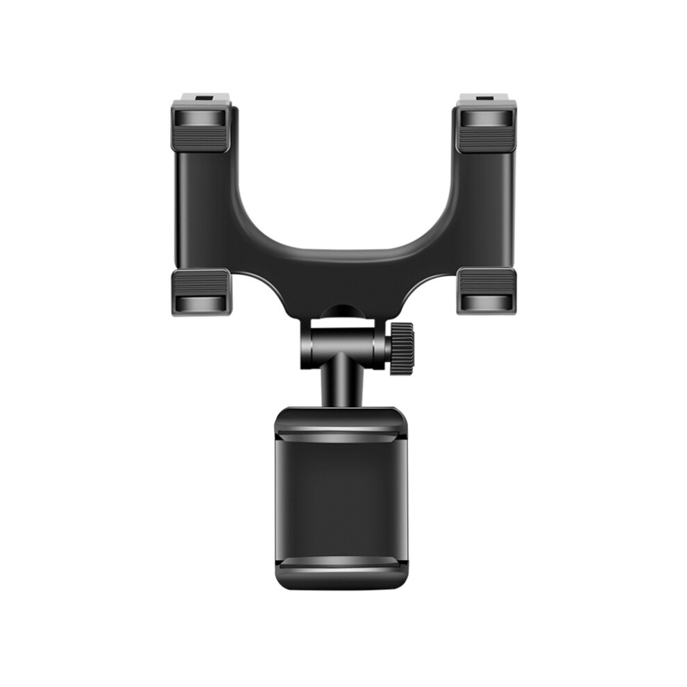 Car Phone Mount For Rearview Mirror, 360 Degree Rotation Multi-Angle Adjustment Holder For Smartphones, Clamp-Type Phone Holder With Reinforced 9173940508057