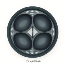 Non-Stick 6-Plates Racks For Convenient Serving, Elegant Style Multifunctional Egg Poacher Insert, Manufactured in USA, Heavyweight Plastic, Easy To