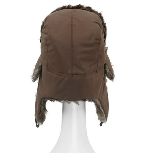 Ρωσικό καπέλο Ushanka για κρύα κλίματα, χειμερινό καπέλο παγιδευτή με αυτιά για κρύο 1