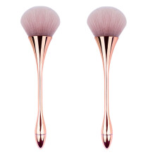 Zarter, kleiner Griff in Roségold, hochwertige Make-up-Pinsel mit synthetischen Borsten für den professionellen Gebrauch, 2 Stück weiche und