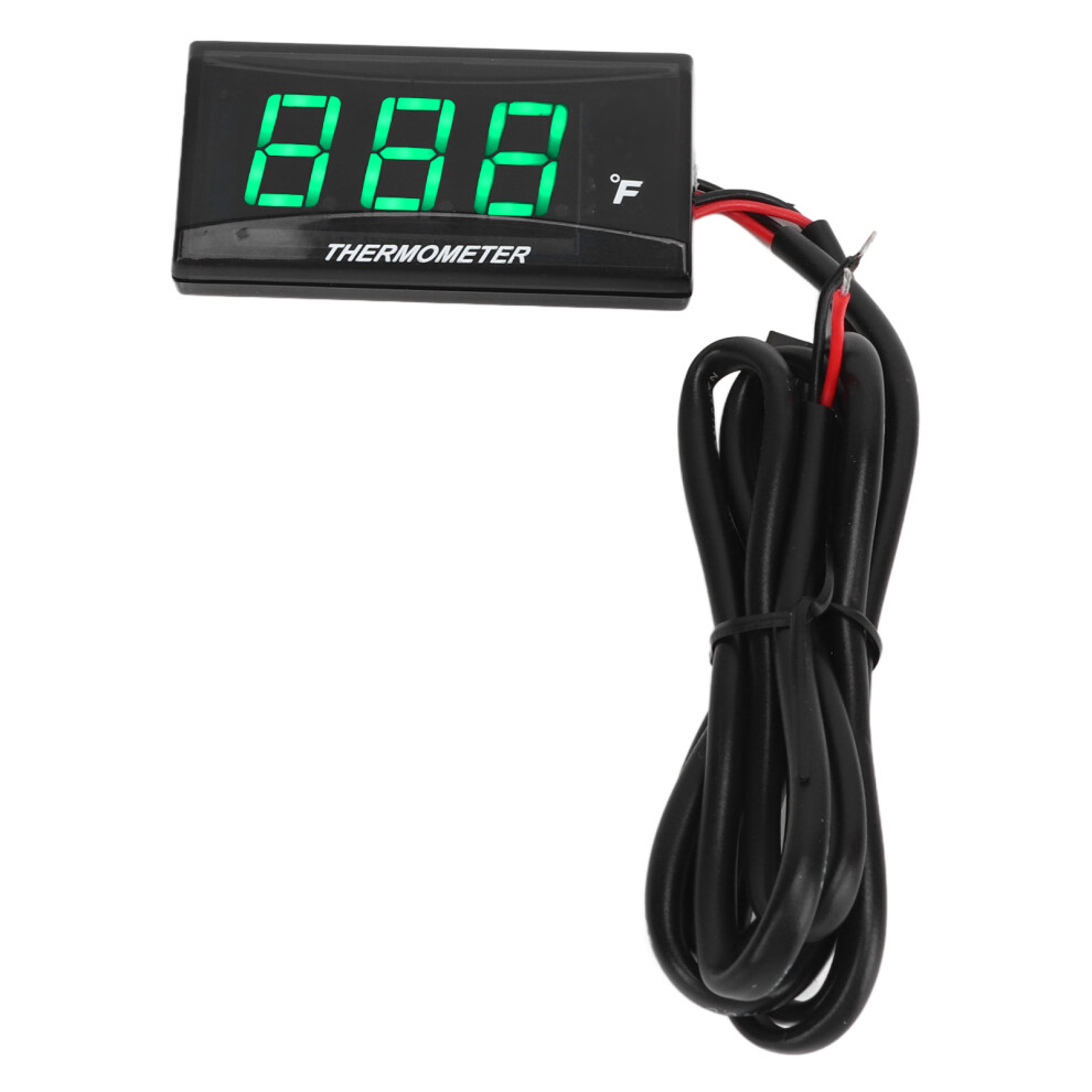 Waterproof Motorcycle Water Temp Gauge With Lcd For Dc12v Green 6931371717300