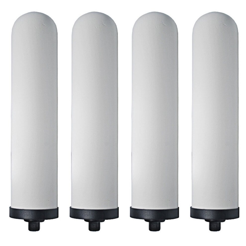 Ceramic Water Filter Cartridge, Self Sterilizing Long Life Sintered Diatomite with Activated Carbon Block Core for Chlorine and Odor Reduction in