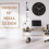 Modern Kitchen Clock, Gold Frame On Black Background, Silent Operation, Easy Installation, 3-Year Movement Assurance 3