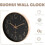 Modern Kitchen Clock, Gold Frame On Black Background, Silent Operation, Easy Installation, 3-Year Movement Assurance 6