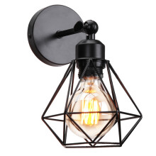 Rustik vägglampa, E26-lampa kompatibel för hall, vardagsrum, matsal, kök, sovrum, hotell, restaurang, café, bar (3 st)