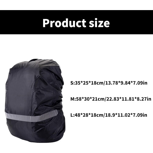 Waterproof Rain Covers for Backpacks, Backpack Rain Covers, Rainproof Protector with Reflective Strips, Bag Rain Covers Ref: 2270 1