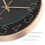 Modern Kitchen Clock, Gold Frame On Black Background, Silent Operation, Easy Installation, 3-Year Movement Assurance 5