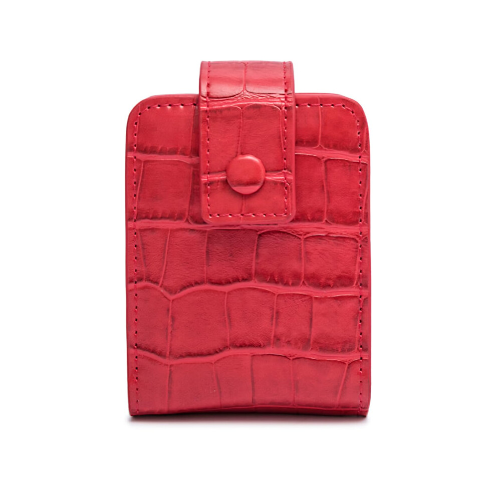Red Fashion Bag Lipsticks Storage Case Small Cosmetic Pouch For Travel Daily Use Vibrant Elegant Design