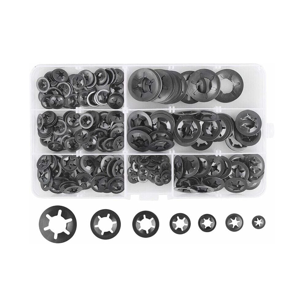 Resilient Internal Tooth Star Lock Washers, Wear Resistant Spring Force Washers For Machinery And Industrial Shock Absorption 9358999418674