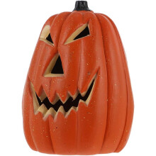 Betoverende Jack-o'-Lantern: LED-pompoenlamp, duurzame decoratie voor Halloweenfeesten binnen en buiten, eenvoudig in gebruik.