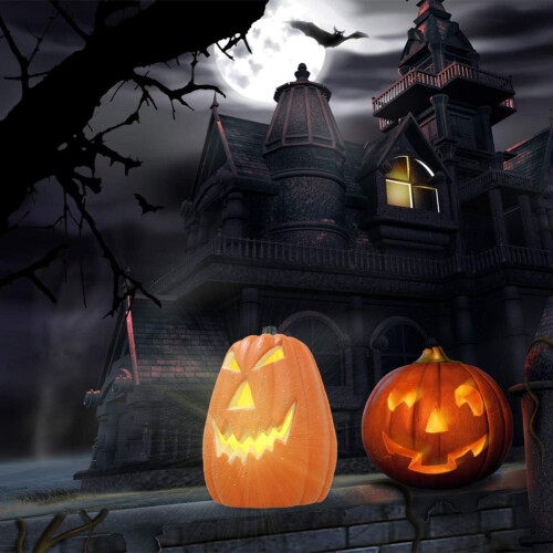 Μαγευτικό Φανάρι Jack O'Lantern: Λάμπα LED με κολοκύθα, Ανθεκτική διακόσμηση για 1