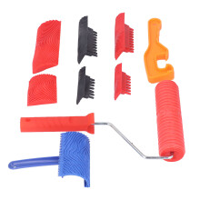 Wood Grain Pattern Painting Roller Kit for Wall Decoration, ABS & Rubber