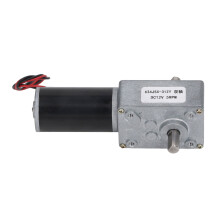 DC Gear Motor 12V Dual Shaft Self Locking Worm Gearbox 5RPM for Robotics