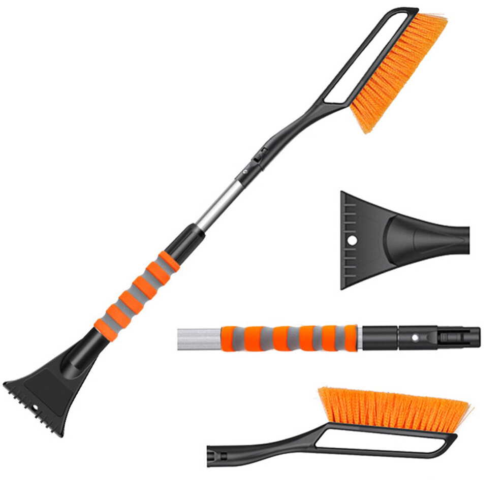 Car Ice Scraper With Broom Windscreen Scraper Car Snow Brush Scraper Adjustable Snow Scraper Ice Scraper Car With Large Edge Gentle Bristles 9426802513745