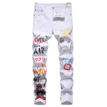 Men's Summer Motorcycle Pants Slim Cargo Breathable Stretch Lightweight White S