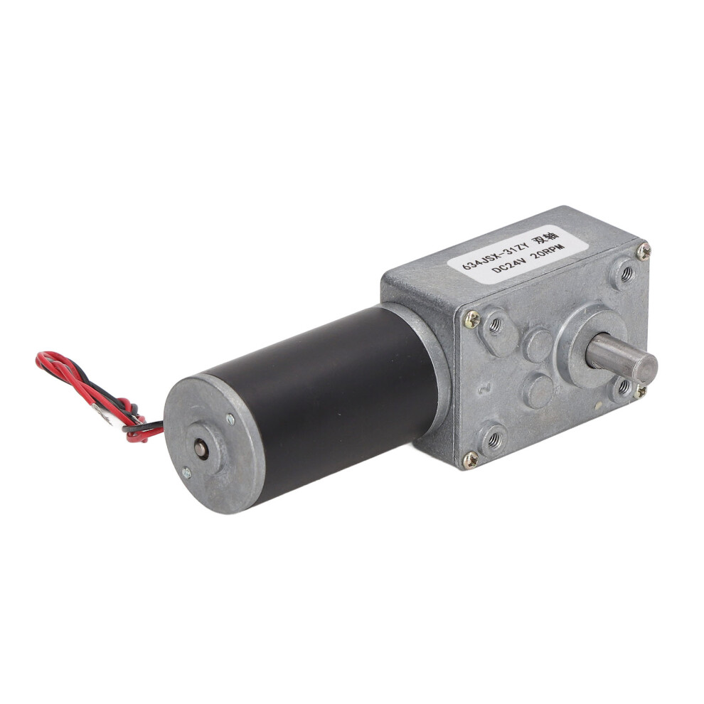 Self Locking 24V Dc Worm Geared Motor Dual Shaft 20Rpm Speed Reduction 8751371719382