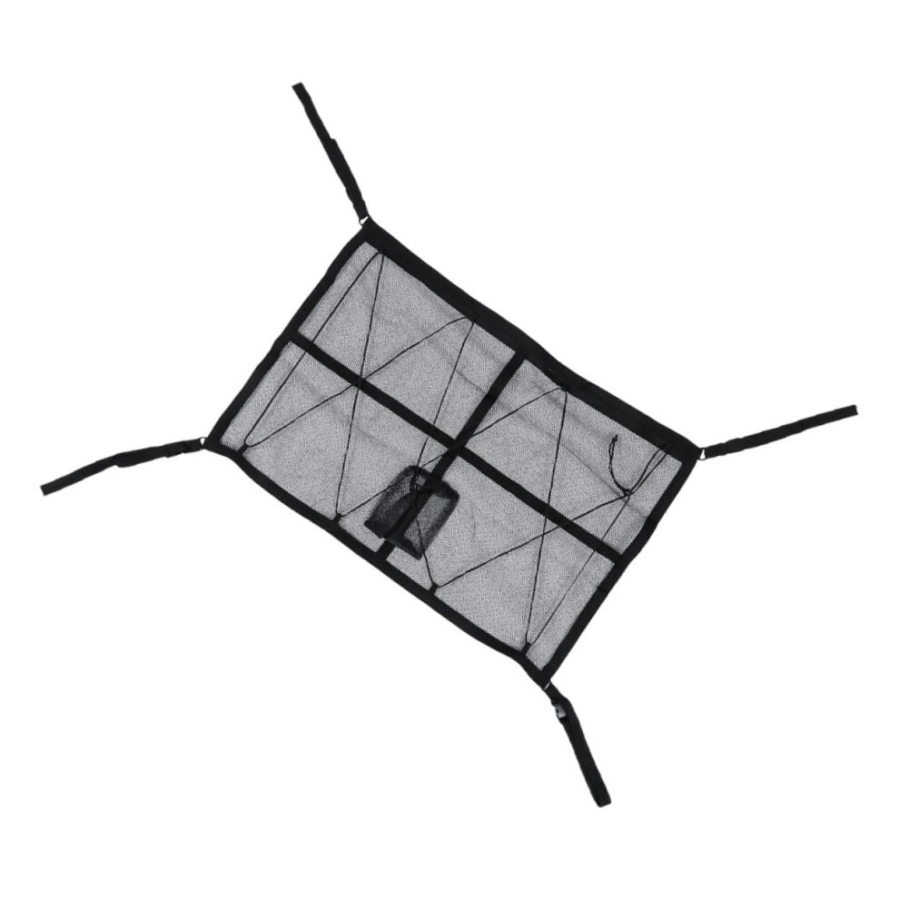 Auto Ceiling Organizer With Drawstring And Tissue Box Holder Cargo Net For Suv And Truck Durable Storage Net For Space Utilization 9426802514544