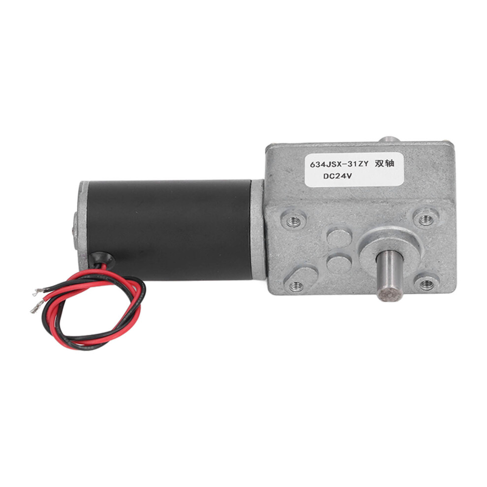 Dc Gear Motor Micro 24V Reversible Worm Gearbox High Torsion 100Rpm Dual Shaft 4901371718791