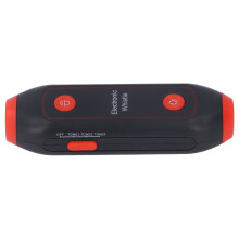 Portable Red Electronic Whistle with 3 Tones LED Light & Lanyard