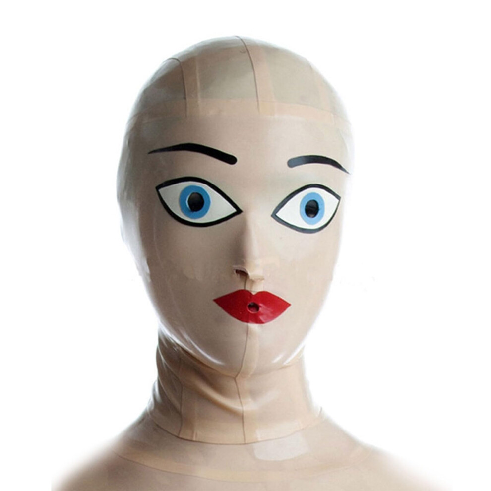 Latex Hood Mask for BDSM Role Play and Cosplay Party, Unisex Stretch Fit, 6 Sizes Waterproof