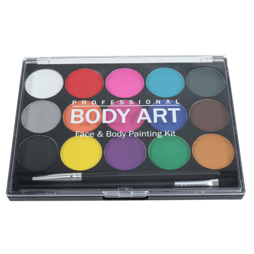 15 Couleurs Ensemble De Peinture Corporelle À Base D'eau Avec