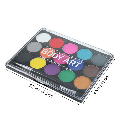 15 Couleurs Ensemble De Peinture Corporelle À Base D'eau Avec 1