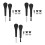 3Sets USB-C Staubschutz Set Handy Mehrfarbig 4