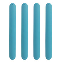 4St Kleurrijke Siliconen Slap Armbanden Voor Kids Met Staal