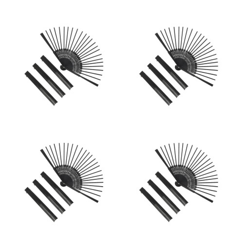 16Pièces Structure D'éventail Portable En Bambou Noir Pour Projets DIY 2