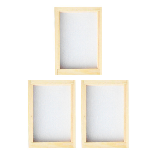 12Pièces Cadres En Bois Khaki Pour DIY Avec Maille Durable 2