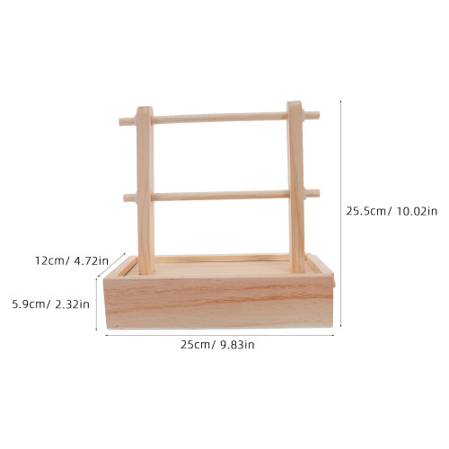 Lot Support Bois Double Pour Avec Rangement Aiguilles Fil 2