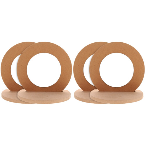 4 Pcs Diy Wooden Unfinished Round Tabletop Mirror 1