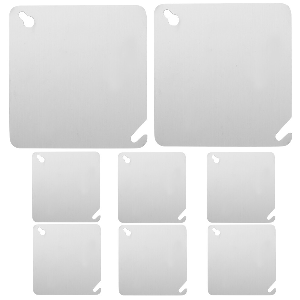 8 Pcs Cover Plates For Junction Boxes Electrical Outlet Silver 3603603491809