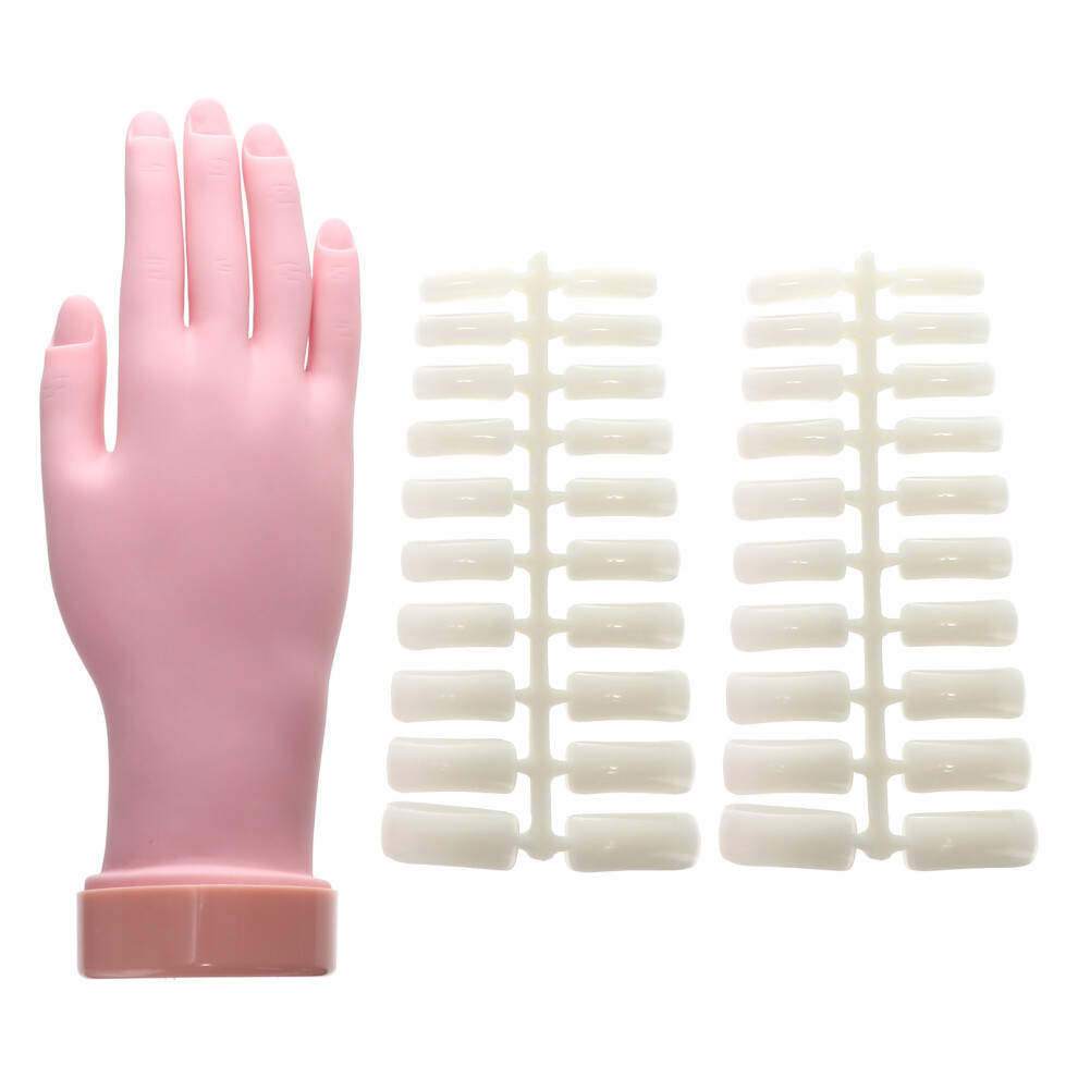Inoomp 7 Pcs Manicure Practice Prosthetic Hand Gel Abs Nail