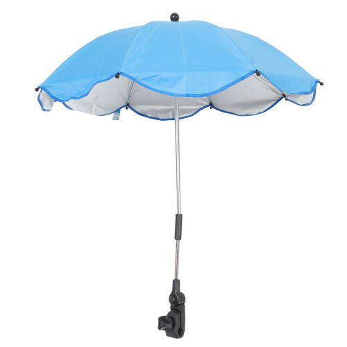 Clip on Umbrella for Baby Stroller Sky-Blue Practical Sun Shade