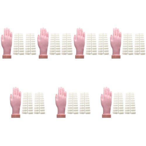 7 Pcs Manicure Practice Prosthetic Hand Gel Abs Nail 2