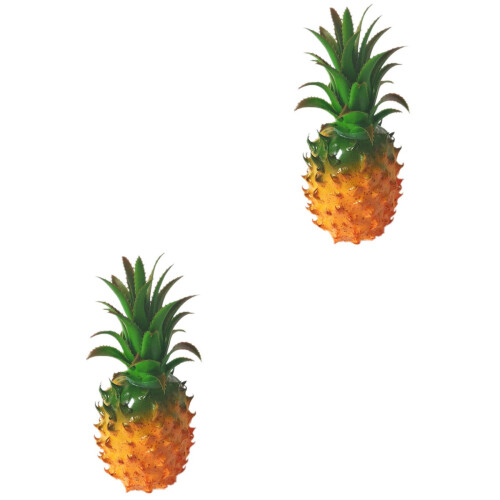 2Pièces D'ananas Imitation Pour Décoration Réaliste 2