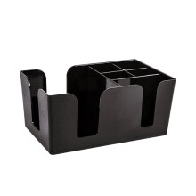 2Pcs Multifunction Storage Rack Tissue Straws Holder Box Black
