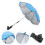 Clip on Umbrella for Baby Stroller Sky-Blue Practical Sun Shade 4