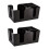 2Pcs Multifunction Storage Rack Tissue Straws Holder Box Black 5