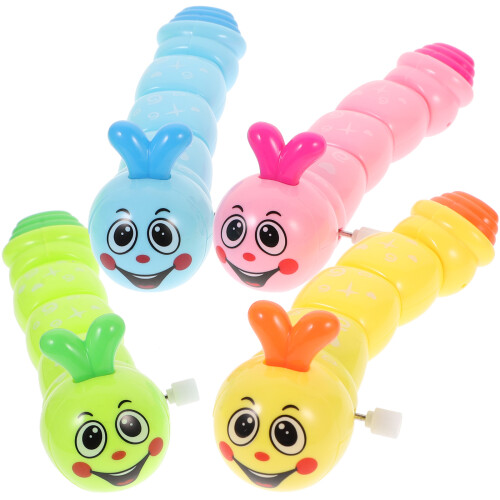 8 Pcs Clockwork Caterpillar Toys For Kids Play 1