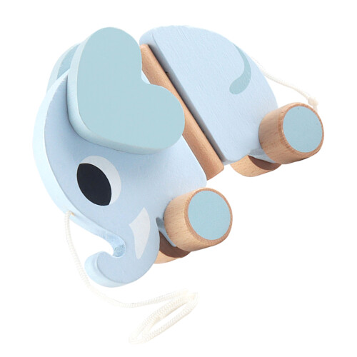 Elephant Pull Along Toy For Kids Walker Plaything