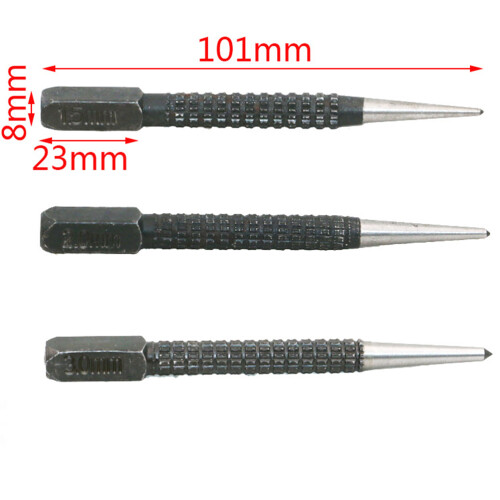 3Pcs/Set High Hardness Center Punch Cylindrical Drilling Tool 1