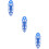 3Pcs Motorcycle Shock Absorber Covers Blue Aluminum Front Protection 10