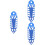 3Pcs Motorcycle Shock Absorber Covers Blue Aluminum Front Protection 7
