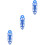 3Pcs Motorcycle Shock Absorber Covers Blue Aluminum Front Protection 6