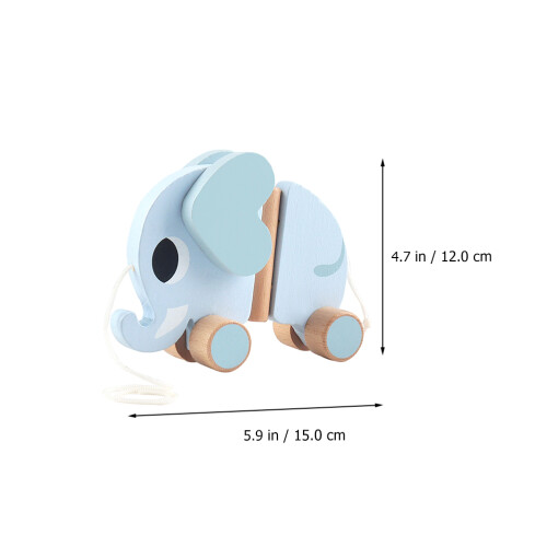 Elephant Pull Along Toy For Kids Walker Plaything 1