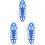 3Pcs Motorcycle Shock Absorber Covers Blue Aluminum Front Protection 4
