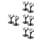 8 Sets Adjustable Action Figure Display Stand With Adapter - Black 5